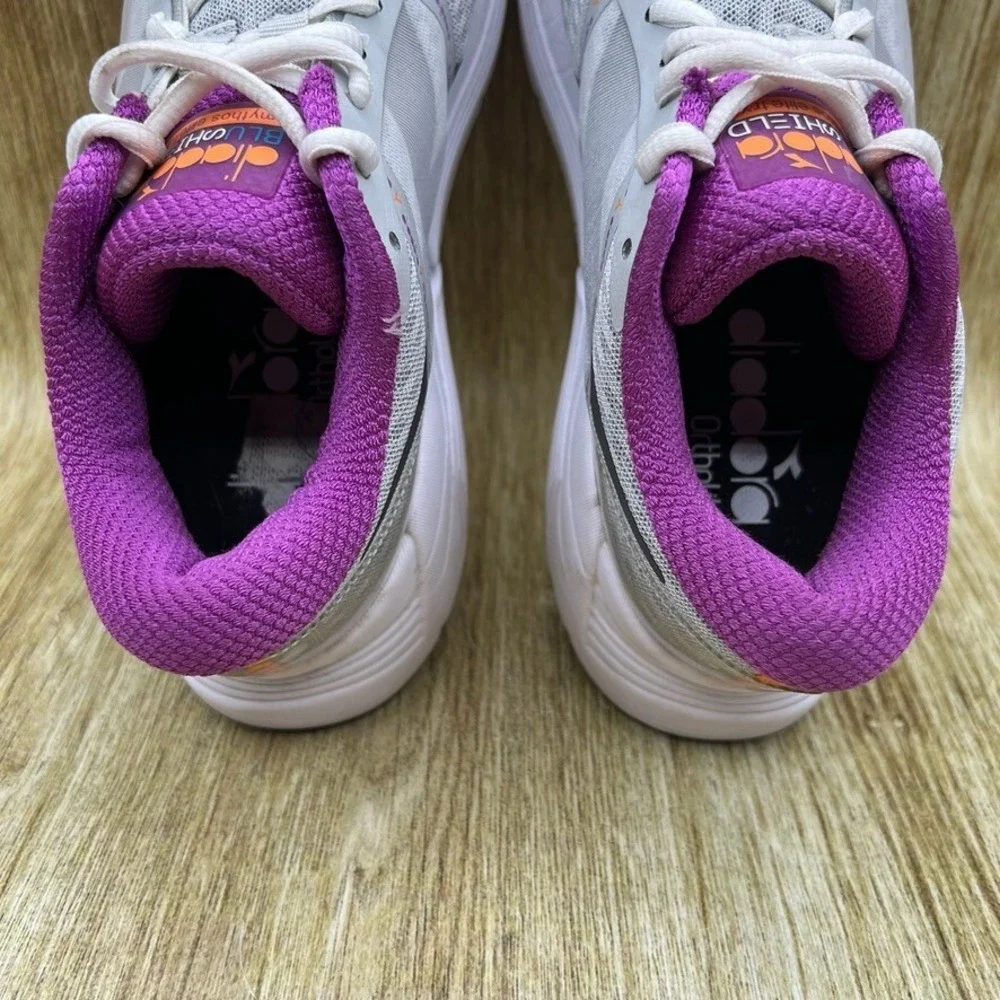 Diadora‎ Mythos Blushield Elite TRX Women's Size 7 Running Shoes Grey Purple